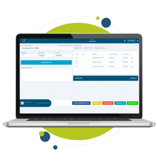 Tela Smile360 de consulta de pedidos em notebook